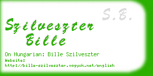 szilveszter bille business card